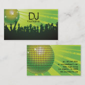 Disco Ball -DJ名刺 – 緑 名刺 (正面/裏面)