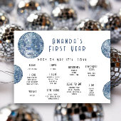 Disco ball First Birthday Milestone Birthday ポスター