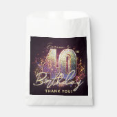 Disco Ball Music Notes Retro 40th Birthday Party フェイバーバッグ (正面)