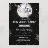 Disco Ball New Year's Eve invitation 招待状 (正面)