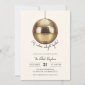Disco ball New Years Party  招待状 (正面)