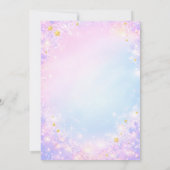 Disco Ball Pastel Rainbow Toddler Birthday Party  招待状 (裏面)