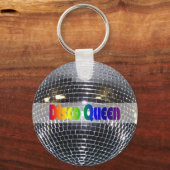 Disco Ball Shiny Silver | Disco Queen Retro 80s キーホルダー (正面)