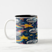 Disco Ball Stars Mug ツートーンマグカップ (左)