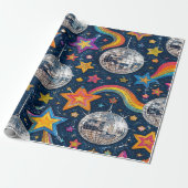 Disco Ball Stars Wrap ラッピングペーパー (アンロールド)
