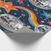 Disco Ball Stars Wrap ラッピングペーパー (角)