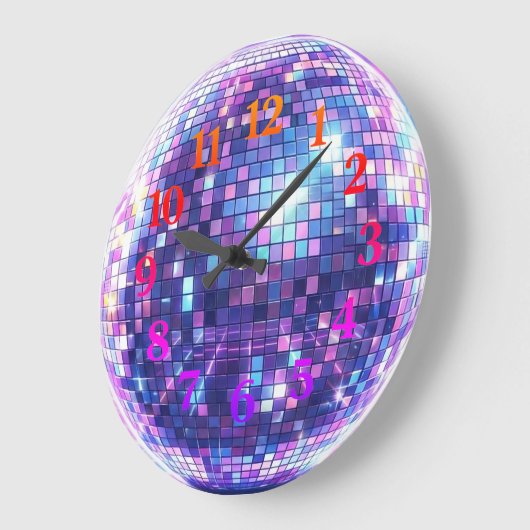 Disco Ball Wall Clock | Customizable  ラージ壁時計 (傾斜)