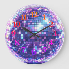 Disco Ball Wall Clock | Customizable  ラージ壁時計