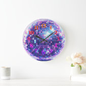 Disco Ball Wall Clock | Customizable  ラージ壁時計 (ホーム)