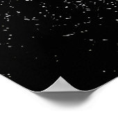 Disco Ball Woman Poster, Black and White Retro ポスター (角)