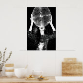 Disco Ball Woman Poster, Black and White Retro ポスター (キッチン)