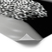 Disco Ball Woman Print, Black and White, Funky ポスター (角)