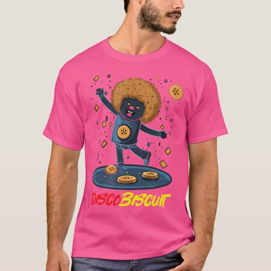 Disco Biscuit 90S Rave-Inspired Dancing Cookie Tシャツ (正面)