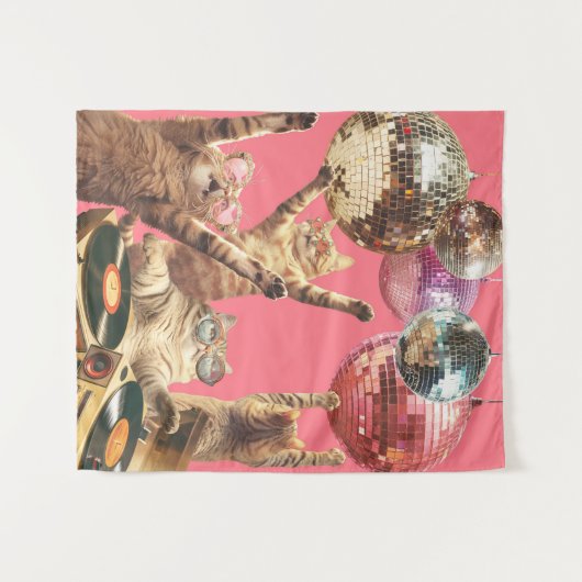 Disco Cats タペストリー (正面(横))