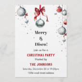 Disco Christmas Party Invitation 招待状 (正面)
