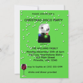 Disco Christmas Party Invite 招待状