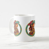 Disco Cowgirl Mug – Retro Western Autumn Vibes コーヒーマグカップ (正面左)