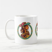 Disco Cowgirl Mug – Retro Western Autumn Vibes コーヒーマグカップ (左)
