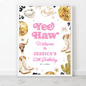 Disco Cowgirl Nashville Rodeo Birthday Welcome ポスター