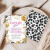 Disco Cowgirl Nashville Rodeo Pink Birthday Party  招待状