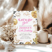 Disco Cowgirl Nashville Rodeo Pink Birthday Party  招待状