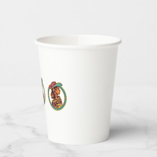 Disco Cowgirl Party Cup – Fun Celebration Drinkwar 紙コップ (左)