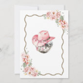 Disco Cowgirl Rodeo Birthday Invitation 招待状 (裏面)
