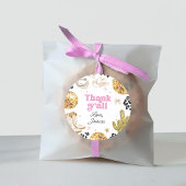 Disco Cowgirl Rodeo Pink Birthday Party Thank You ラウンドシール