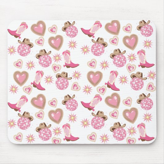 Disco Cowgirl Valentine Mouse Pad マウスパッド (正面)