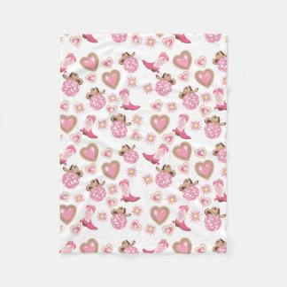 Disco Cowgirl Valentine Small Fleece Blanket フリースブランケット
