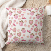 Disco Cowgirl Valentine Throw Pillow クッション (ブランケット)