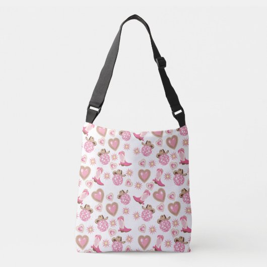 Disco Cowgirl Valentine Tote Bag クロスボディバッグ (正面)