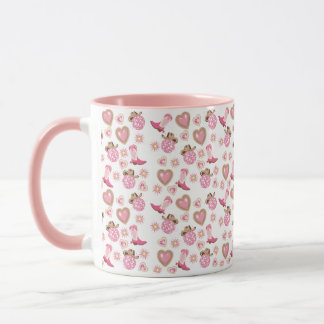 Disco Cowgirl Valentine Two-Tone Mug マグカップ