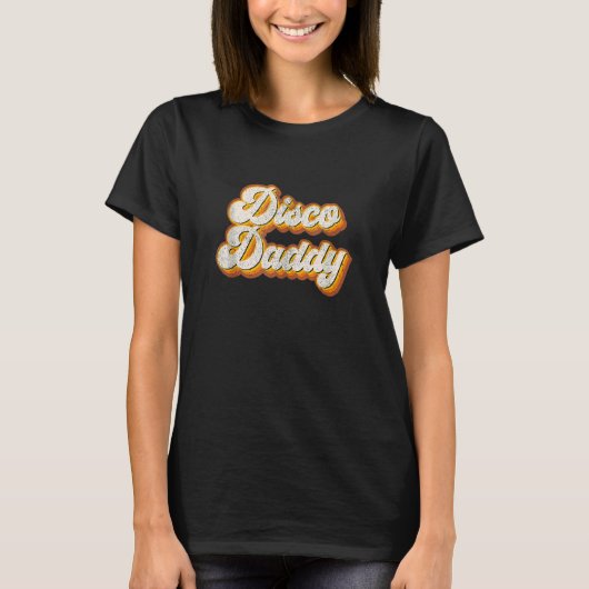 Disco Daddyレトロマッチング60の70sパーティー衣装 Tシャツ (正面)