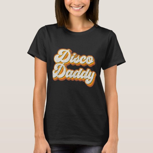 Disco Daddyレトロマッチング60の70sパーティー衣装 Tシャツ (正面)