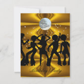 Disco Dance Birthday Party disco ball Einladung 招待状 (正面)