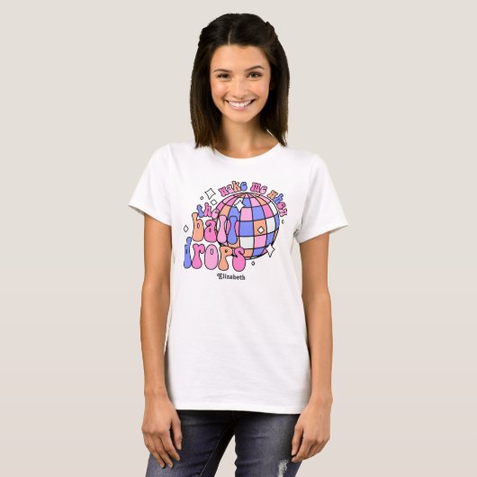Disco Dance Retro Happy New Year Party Tシャツ (正面フル)