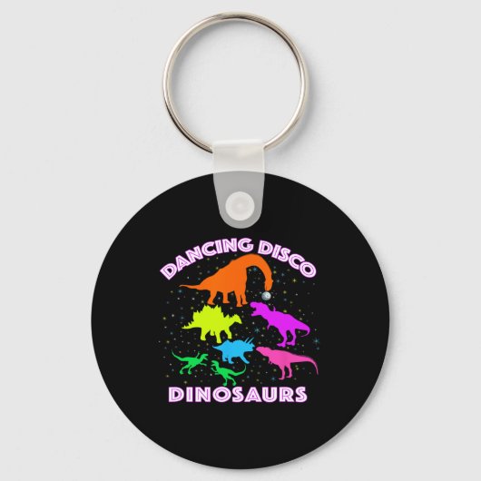 Disco Dancing Dinosaurs Prove Awesome Teacher Pres キーホルダー (正面)