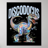 Disco Dinosaur Diplodocus 70s Dino Dancing Funny D ポスター (正面)