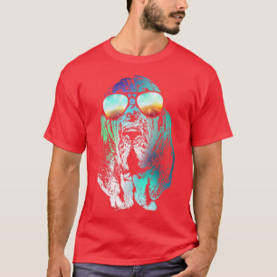 Disco Groovyブラッドハウンド犬のギフト Tシャツ