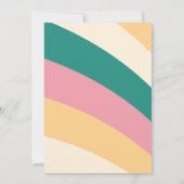 Disco Groovyレトロベビーシャワー 招待状 (裏面)