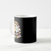 Disco Groovy Happy Earth Day Peace Sun And Earth コーヒーマグカップ (正面左)