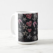 Disco Hearts Mug – Cute Glam Gift for Coffee Lover コーヒーマグカップ (正面左)