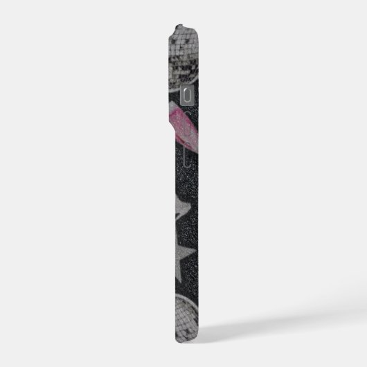 Disco Hearts Phone Case – Chic Glam Style iPhoneケース (左側面)