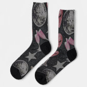 Disco Hearts Socks – Cute Glam Gift for Her ソックス (左)