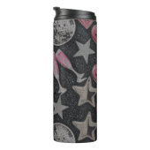 Disco Hearts Travel Tumbler – Chic Glam Drinkware タンブラー (回転右)