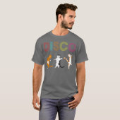 Disco Katzen Tanz CatテクノDJ Electro Musik Tシャツ (正面フル)