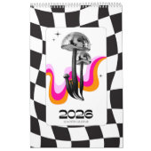 Disco Mushroom 2026 Y2K Office Planner カレンダー (カバー)