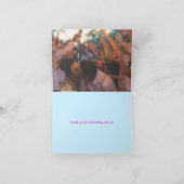 Disco Neon明るいおもしろいファンキー写真 サンキューカード (内部)