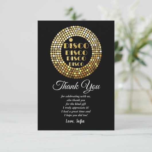 disco party invitation 招待状 (スタンド正面)